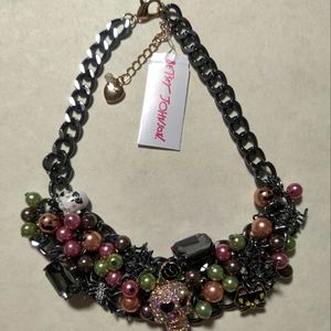 Betsey Johnson Halloween Charm Statement Necklace